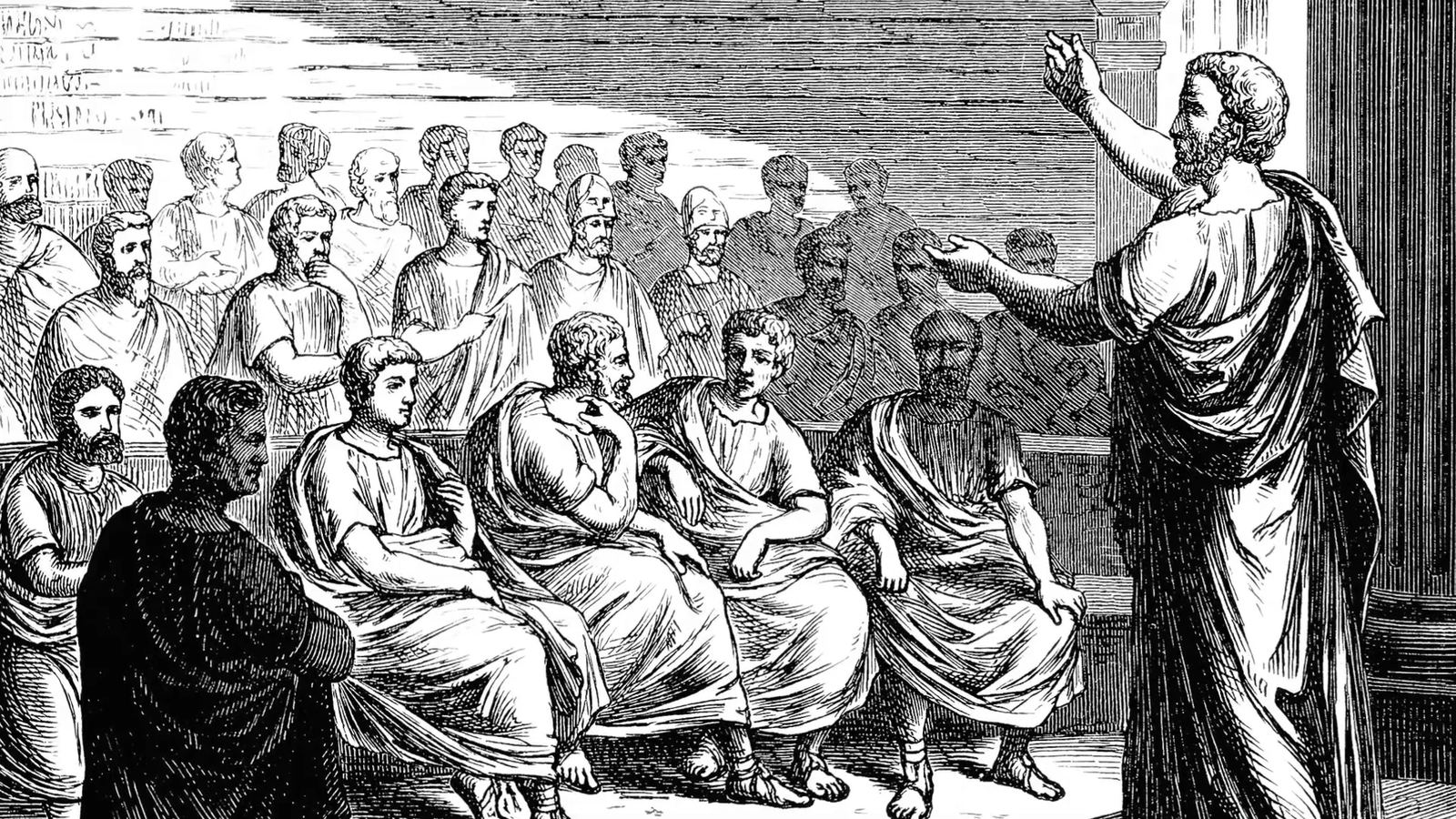 The jury voting on Socrates' fate